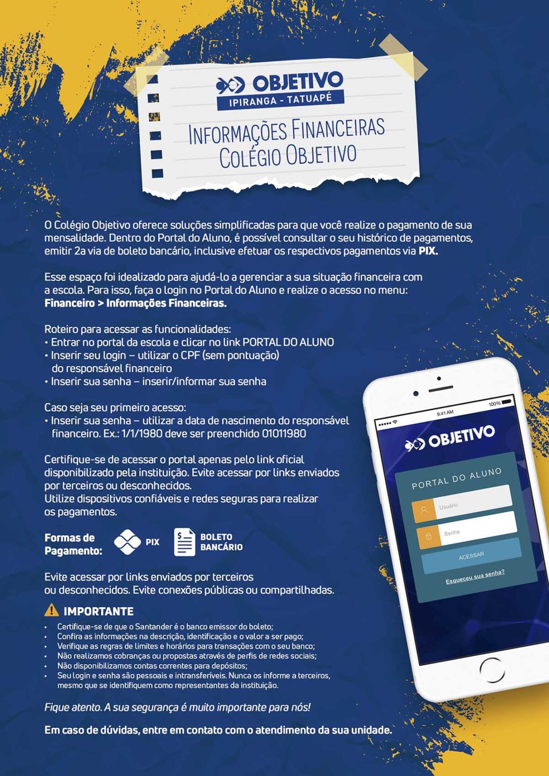 Informações Financeiras Colégio Objetivo - Objetivo Ipiranga